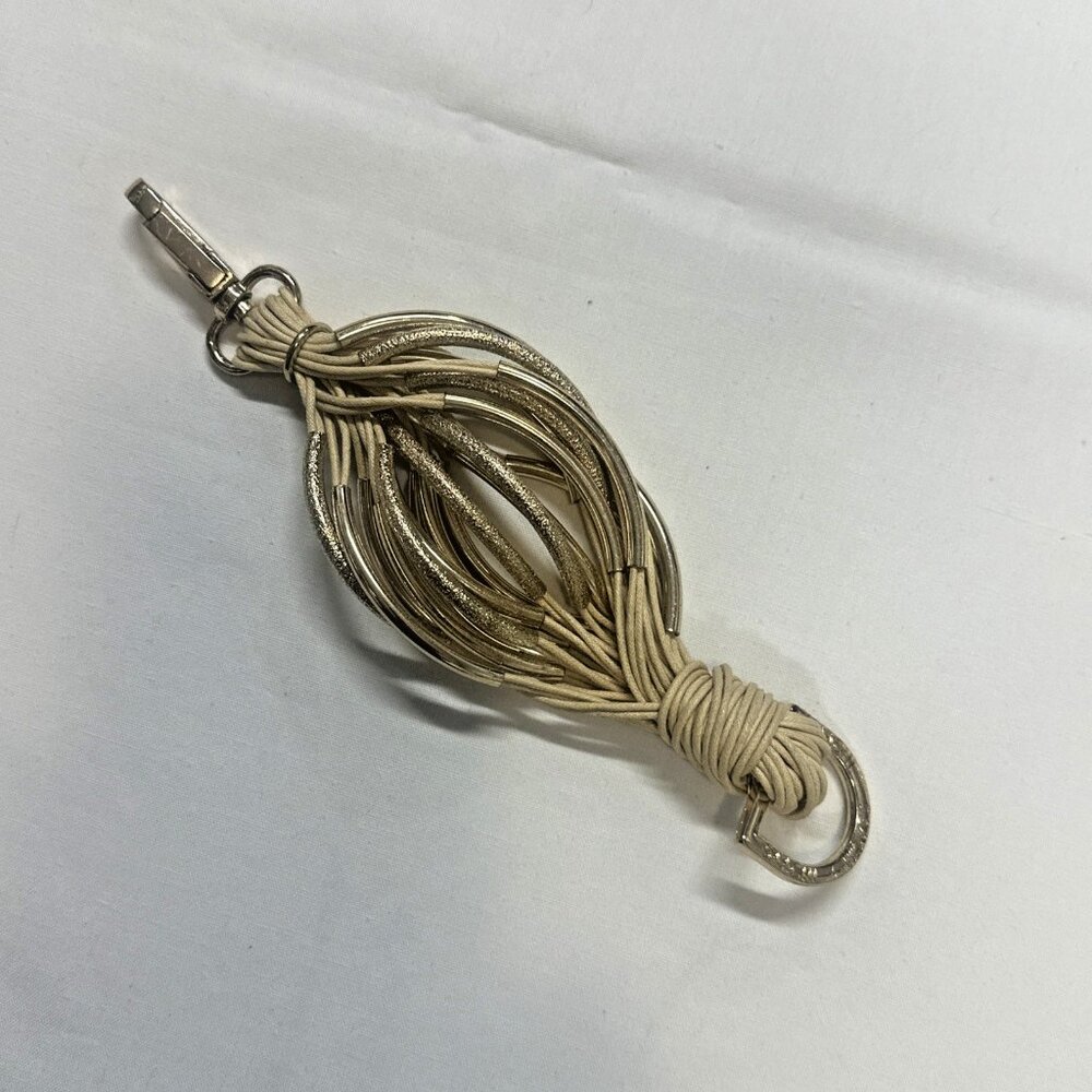 Saachi Women’s Cream Gold Cord Wrap Bracelet Lobster Claw Clasp Boho Jewelry - Picture 7 of 11